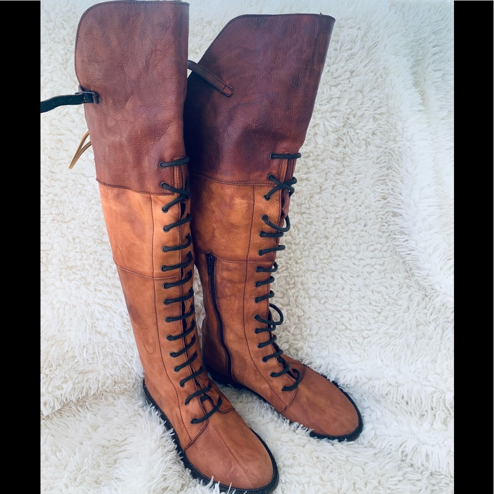 Freebird by Steven OTK Low Heeled Leather Boots